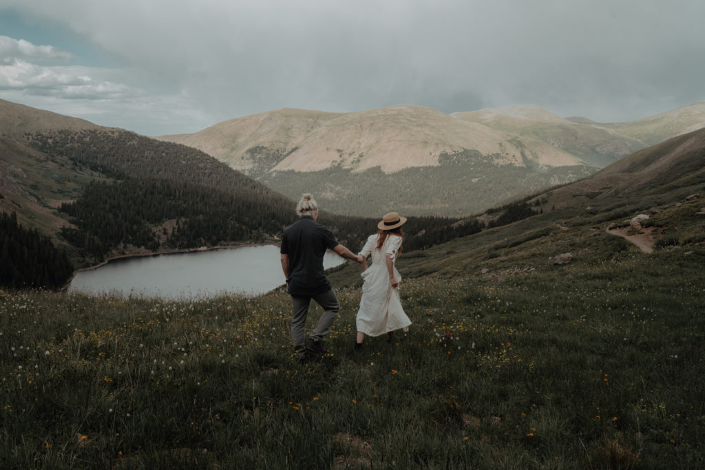 colorado elopement mountains with wildflowers