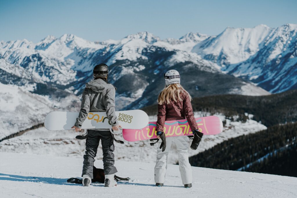 ski engagement and proposal on vail mountain with a view