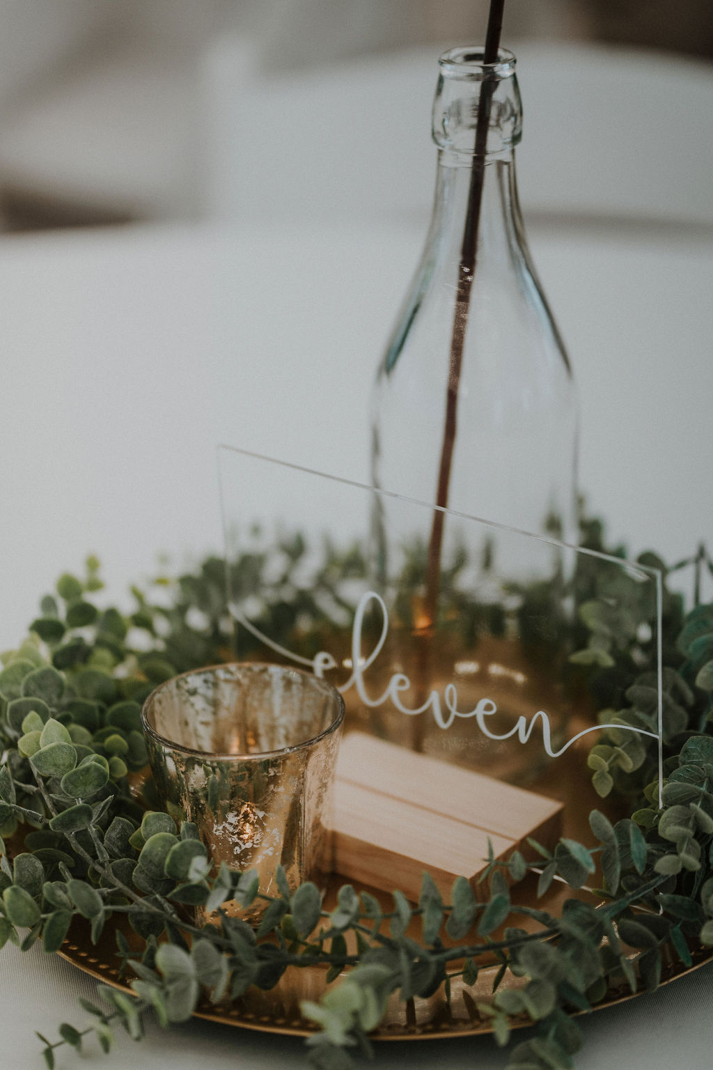 Details of a boho style table setting at a hudson gardens wedding